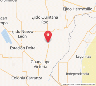Map of Poblado Lázaro Cárdenas (La Veintiocho), Baja California