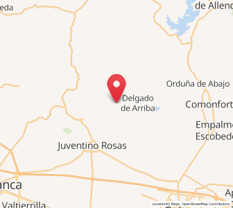 Map of Pocitos de Corrales, Guanajuato