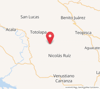 Map of Ponciano Arriaga, Chiapas