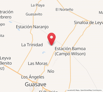 Map of Portugués de Gálvez, Sinaloa