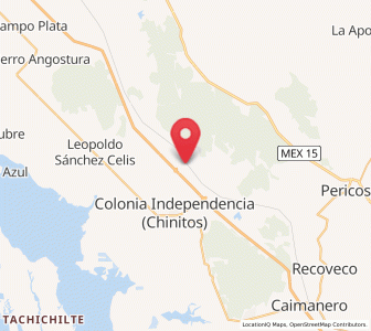 Map of Potrero de los Sánchez (Estación Techa), Sinaloa