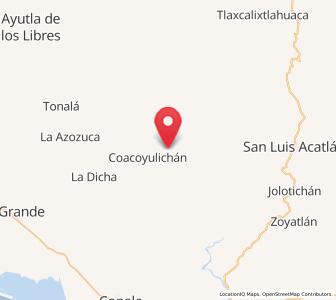 Map of Poza Verde, Guerrero