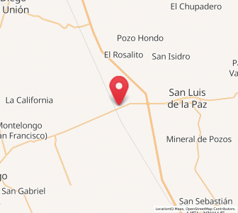 Map of Pozo Blanco, Guanajuato