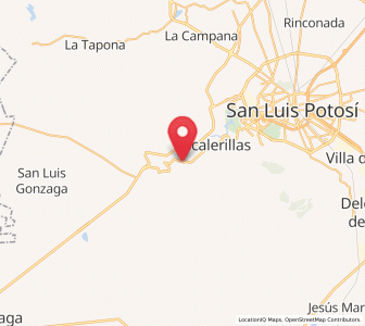 Map of Pozuelos, San Luis Potosí