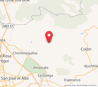 Map of Presa de Rayas, Querétaro