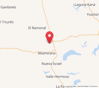 Map of Presidente Juárez, Quintana Roo