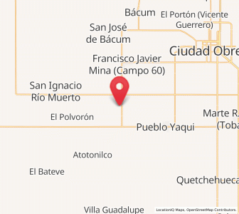 Map of Primero de Mayo, Sonora