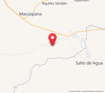 Map of Profesor Caparroso 1ra. Sección, Tabasco
