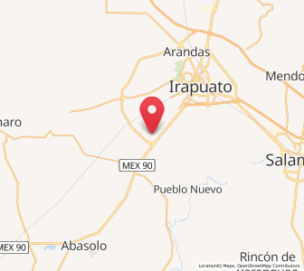 Map of Providencia de Pérez, Guanajuato