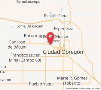 Map of Providencia, Sonora