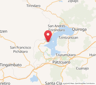 Map of Puácuaro, Michoacán