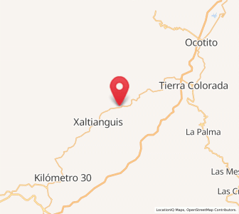 Map of Pueblo Madero (El Playón), Guerrero