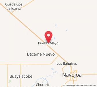 Map of Pueblo Mayo, Sonora