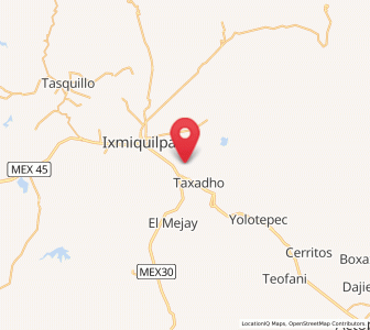 Map of Pueblo Nuevo, Hidalgo
