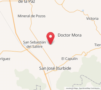 Map of Pueblo Nuevo, Guanajuato