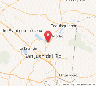 Map of Pueblo Quieto, Querétaro