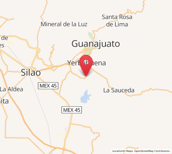 Map of Puentecillas, Guanajuato