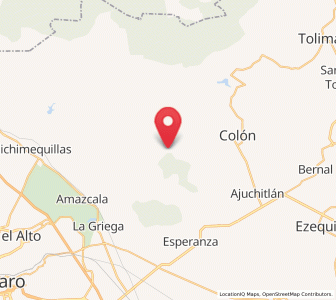 Map of Puerta de Enmedio, Querétaro