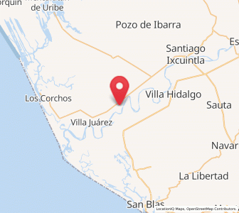 Map of Puerta de Mangos, Nayarit