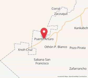 Map of Puerto Arturo, Quintana Roo
