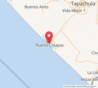 Map of Puerto Madero, Chiapas