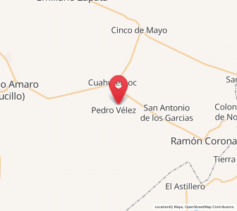 Map of Purísima, Durango