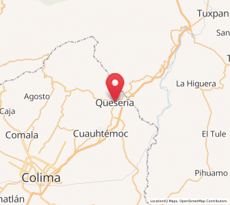 Map of Quesería, Colima