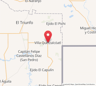 Map of Quetzalcóatl (Cuatro Poblados), Tabasco