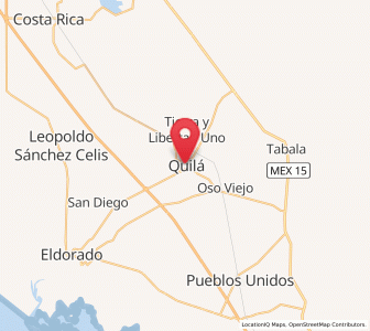 Map of Quila, Sinaloa