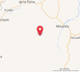 Map of Quilate Nuevo, Veracruz