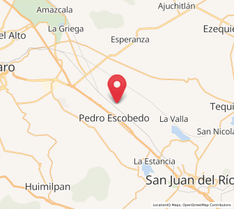 Map of Quintanares, Querétaro