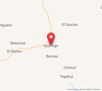 Map of Quiriego, Sonora