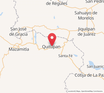 Map of Quitupan, Jalisco