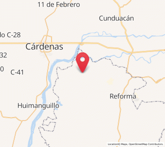 Map of Rafael Pascacio Gamboa, Chiapas