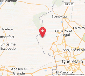 Map of Rancho la Tinaja, Querétaro