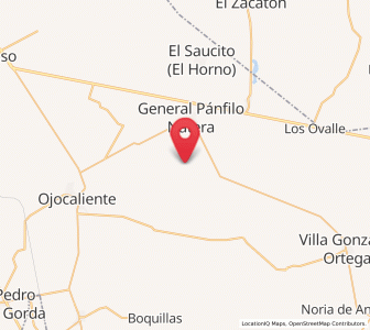 Map of Rancho Nuevo, Zacatecas