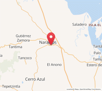 Map of Rancho Nuevo, Veracruz