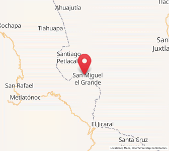 Map of Rancho Pastor, Oaxaca