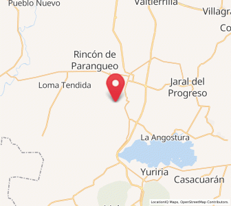 Map of Ranchos Unidos, Guanajuato
