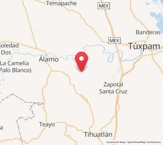 Map of Raudal Nuevo, Veracruz