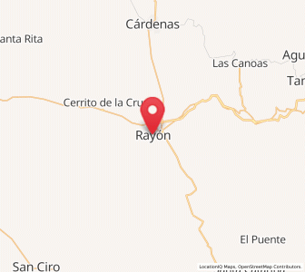 Map of Rayón, San Luis Potosí