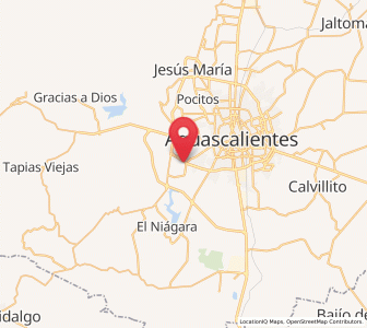 Map of Residencial San Nicolás [Baños la Cantera], Aguascalientes