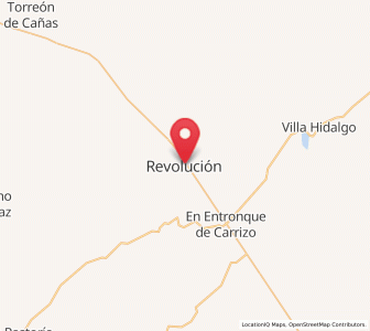 Map of Revolución, Durango