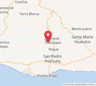 Map of Reyes, Oaxaca