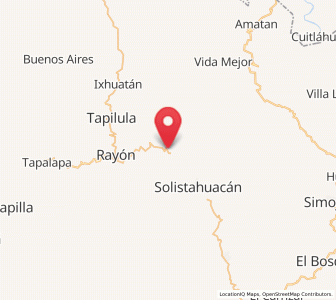 Map of Rincón Chamula, Chiapas