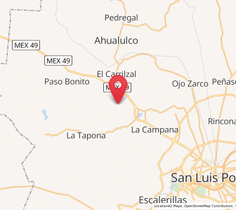 Map of Rincón de San José, San Luis Potosí