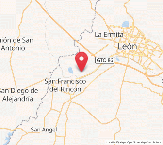 Map of Rincones de la Pradera, Guanajuato