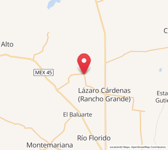 Map of Rio de Medina, Zacatecas