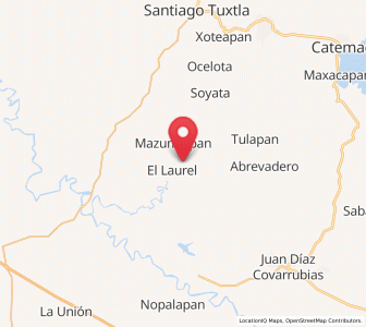 Map of Río de Tuxtla, Veracruz