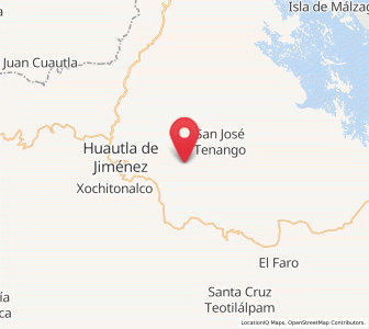 Map of Río Santiago, Oaxaca